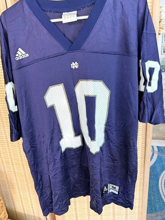 Adidas Other - Adidas Notre Dame Fighting Irish #10 Blue Football Jersey Men's Medium